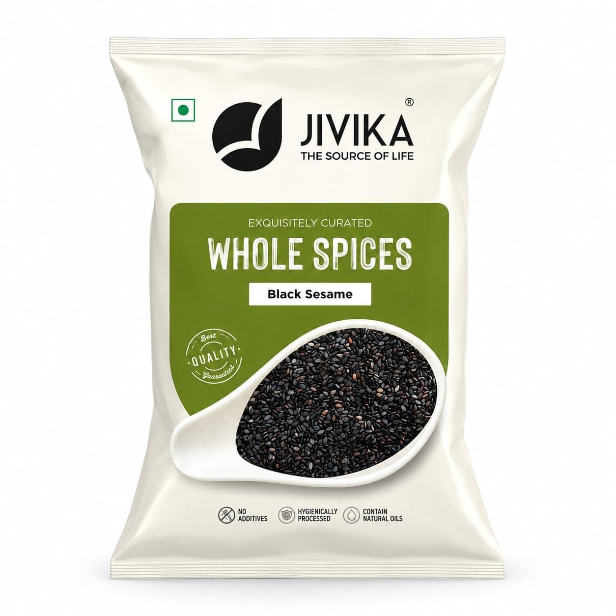 Jivika Black Sesame Seeds 500g, Kala Til for Eating, Nalla Nuvvulu, Natural Unpolished Black Til Seed, Rich in Calcium, Iron & Protein, No Additives
