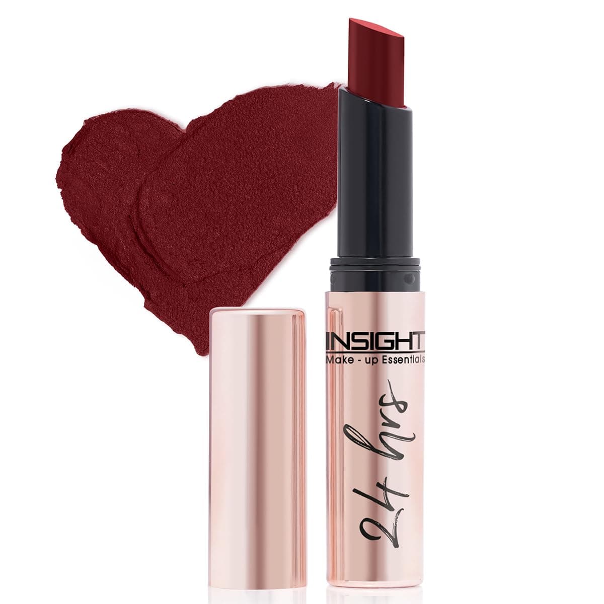 INSIGHT 24 Hrs Non-Transfer Matte Lipstick | Lightweight, Highly Pigmented, Long Wear | Kiss Proof & Smudge Proof | With Vitamin E & Jojoba Oil | Vegan, Toxin Free | Shade - 04 Forget Me (3g)