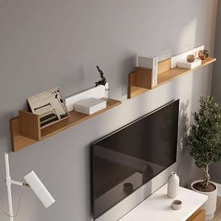 Wakefit Fini wallshelf (Urban Teak and Frosty White)