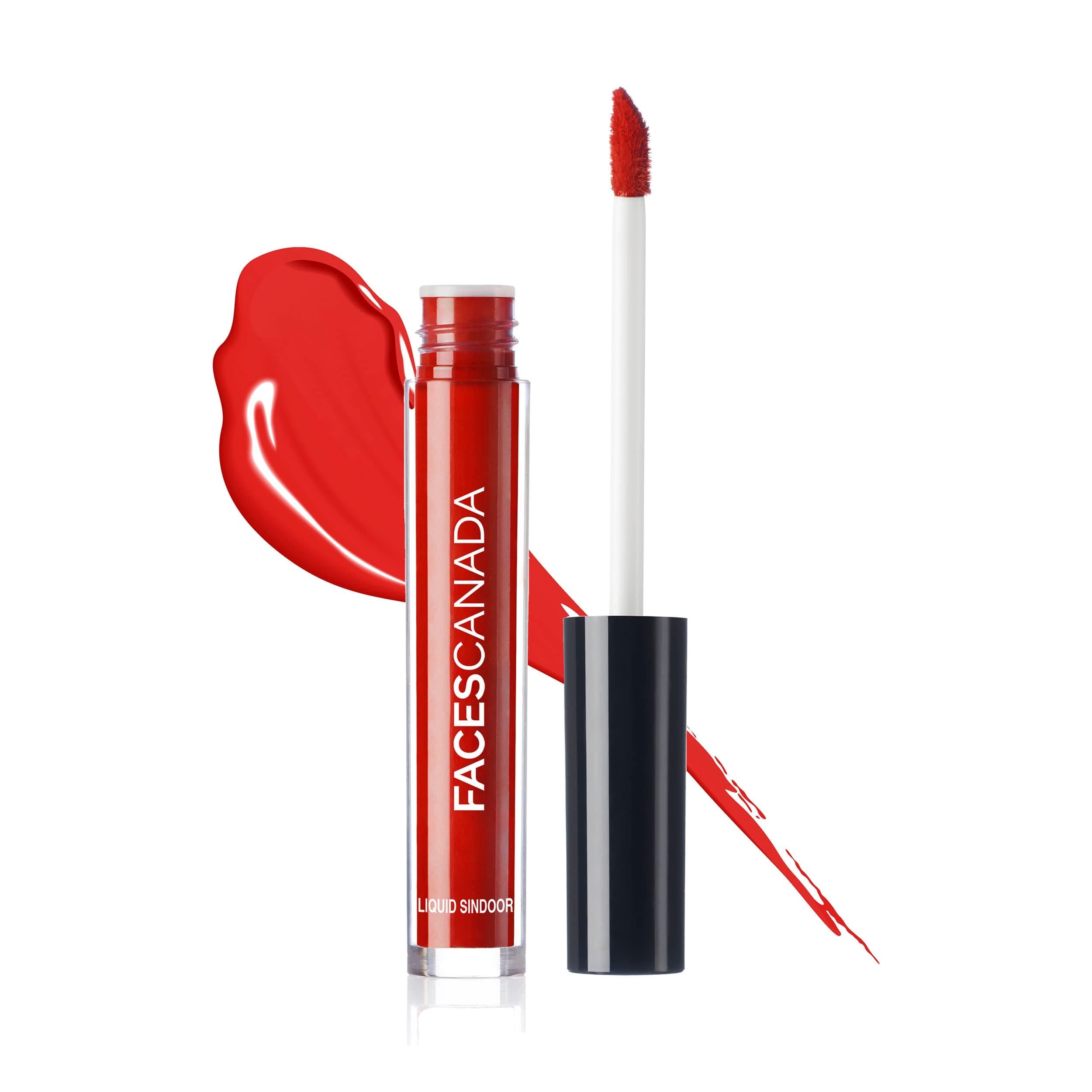 FACES CANADA Liquid Sindoor - Red, 2.5 ml | Highly Pigmented Rich Color | Quick Drying & Long Lasting | Velvet Matte Finish | Water-Proof | Smudge-Proof | Crease-Proof | Sponge Tip Applicator