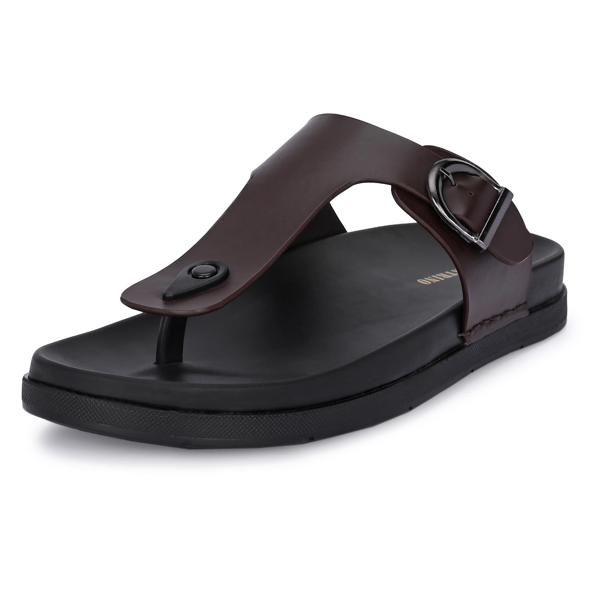 Centrino Men's Cushion Sliders/Slippers | PU Padding on The Footbed | Bounce Back Technology | Comfortable & Lightweight | Waterproof & Everyday Flip Flops for Gents (7328)