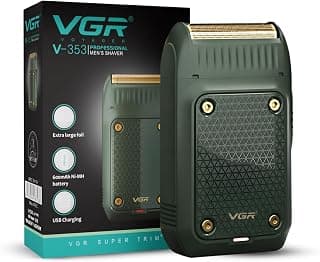 VGR V-353 Electric Ultra-Thin Shaver | Rechargeable Beard & Face Care Razor | Reciprocating Blade System | USB Travel-Friendly Design | Men's Electric Shaver | Green | 2-Year Warranty