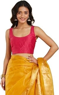 Fabindia Pink Cotton Silk Stitched Blouse