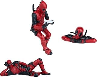 Car Dashboard Toy Figure, Superhero Action Figure for Car Interior Decoration, Mini Collectible Showpiece for Dashboard, Office Desk & Home Decor (Set of 3)