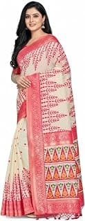 MIMOSA Women’s Rani Linen Saree Woven with Zari Tissue | Banarasi Style Saree | Rich Pallu | 6.2 Mtrs