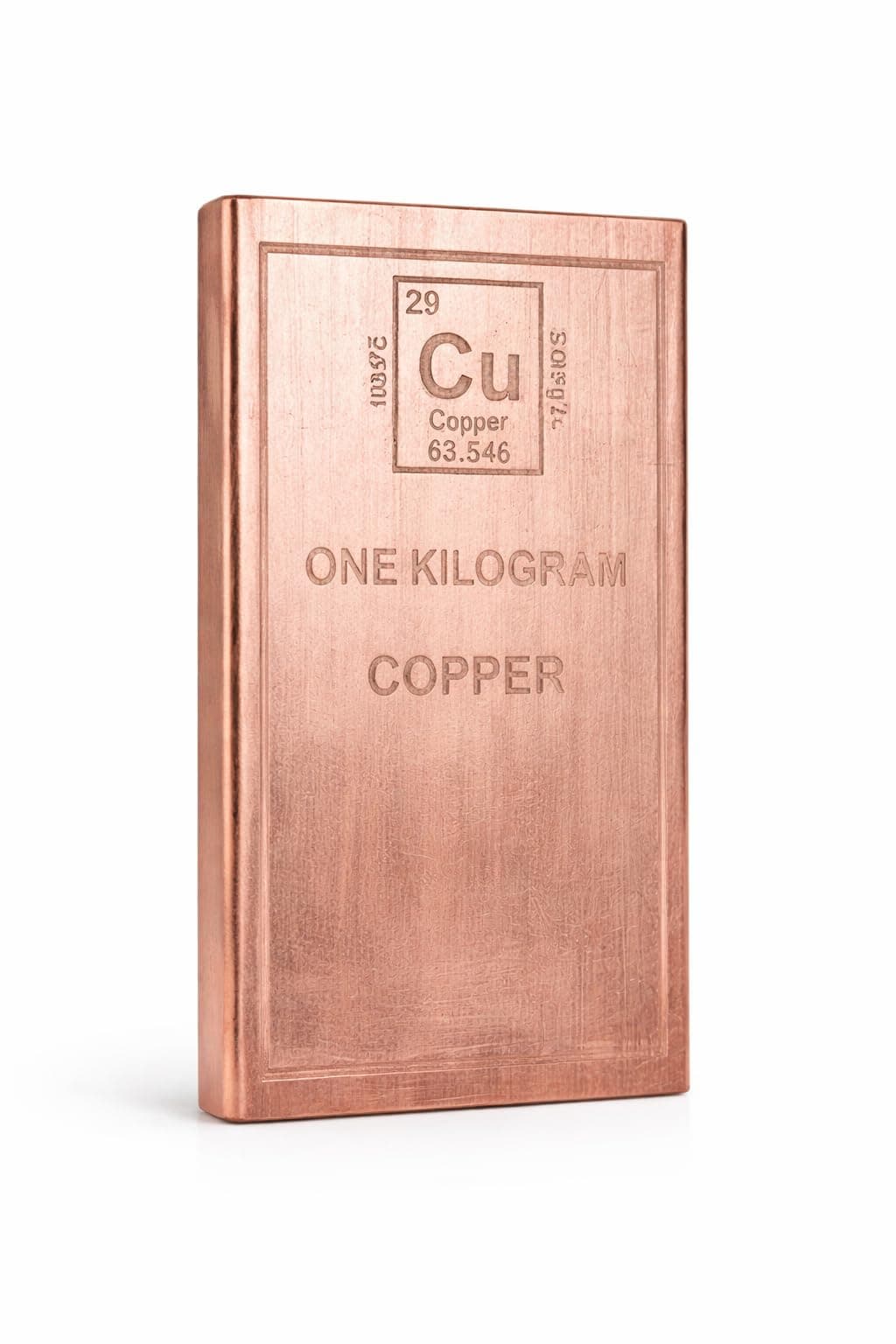 JWELLA 1 Kilogram 99.9% Fine Copper Bullion Bar, Pure Copper Ingot 999 Industrial Grade for Vastu and Investment