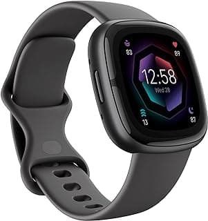 Fitbit Sense 2 Health & Fitness Watch (Shadow Grey/Graphite Aluminium) with 6-Month Premium Membership