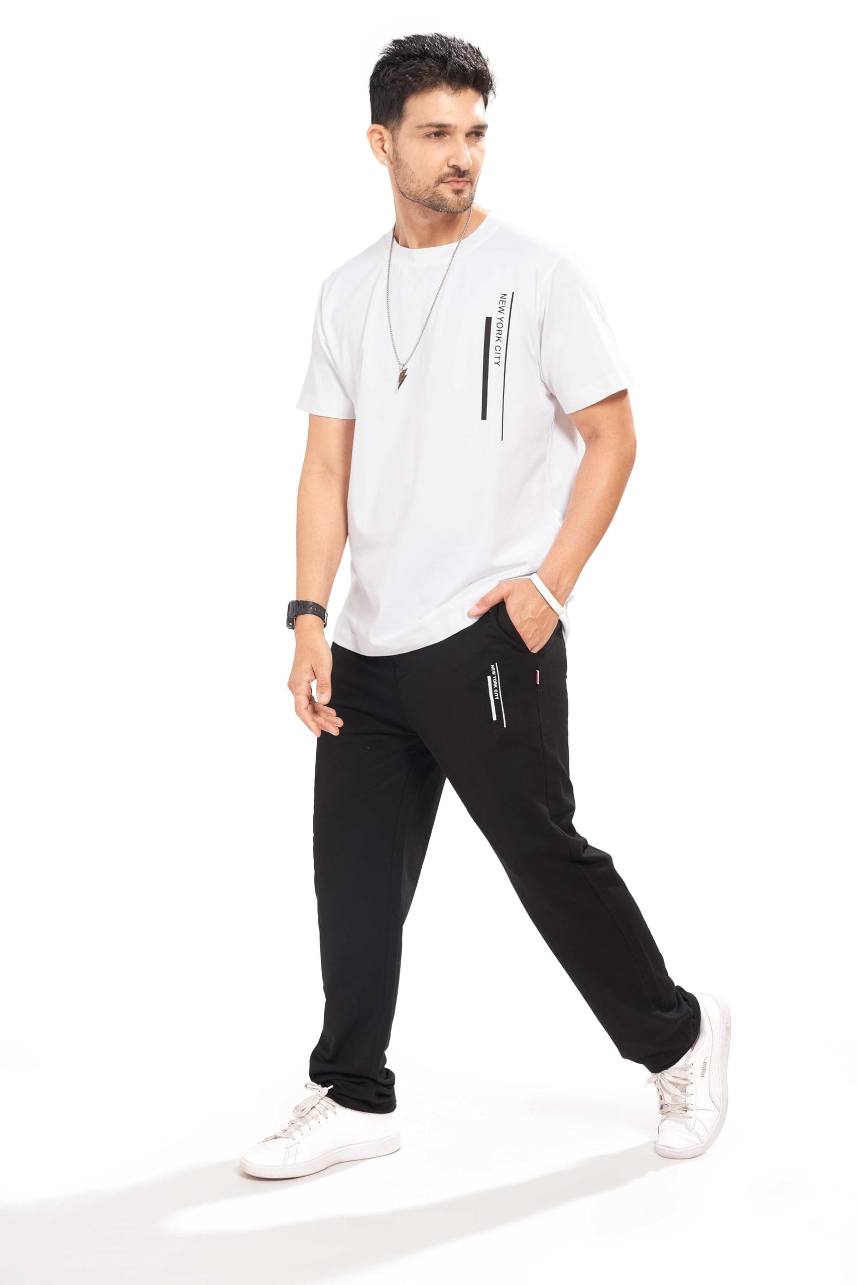WEET Cotton T-Shirt and Pyjama Set for Men,Night Wear for Men,Men's Pyjama Set 107