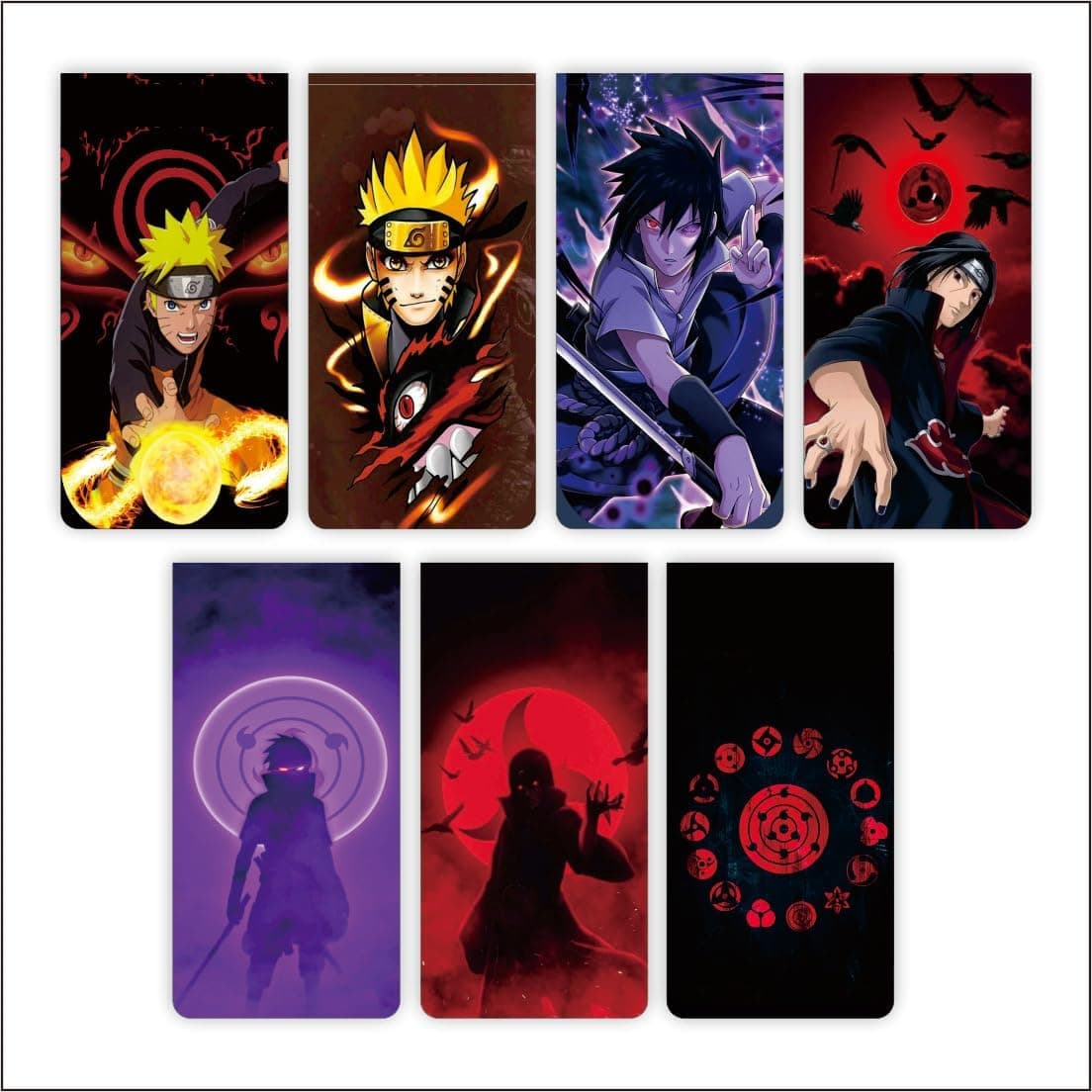 Zesta Magnetic Bookmark Set of 7 | Aesthetic Book Mark for Reading | Cute Anime Bookmarks for Kids, Students | Book Accessories for Novels, Gifts for Readers(Anime Magnetic Bookmarks, 15X4 Cms)
