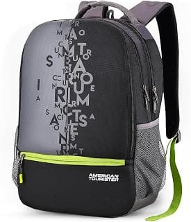 American Tourister Fizz 32L Black Backpack School bag for travel with Organizer Bottle compartment water resistant backpack for Men, Women, Boys Laptop Backpack for College Gift for Men & Women