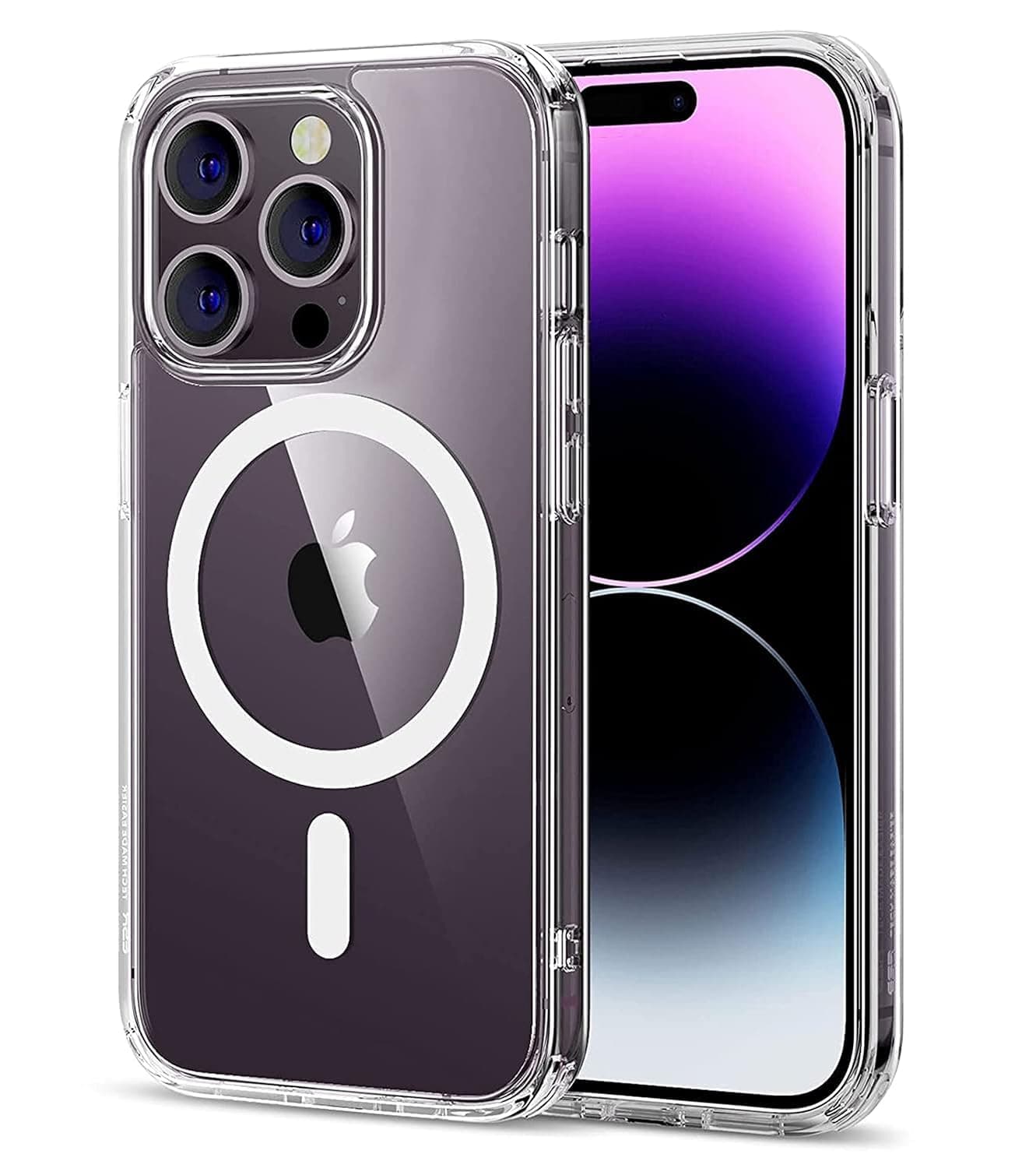 amazon basics Pro Hybrid Magnetic Charging Case for iPhone 16 Pro Max | All-Round Protection | Scratch-Resistant (Transparent)