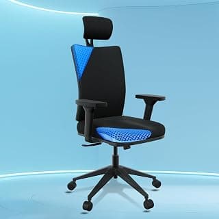 The Sleep Company Onyx Orthopedic Office Chair | Patented SmartGRID seat | Adjustable Lumbar Support | Ergonomic Sitting Posture | High Back Chair | Work, Home, Study | Free Installation | Black