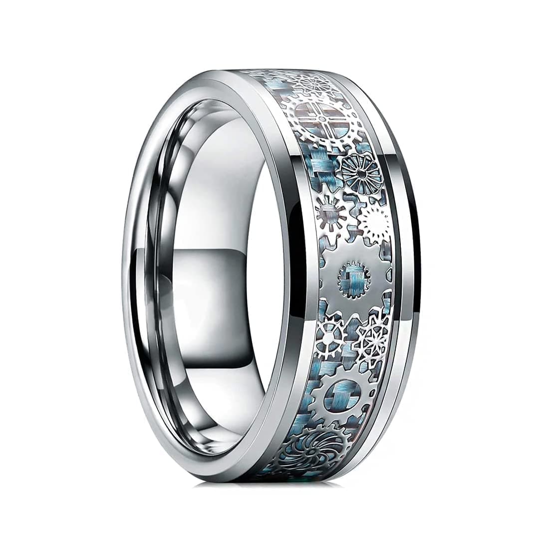 MEENAZ Ring for Men Mens couples gents unisex Boys Boyfriend Friends Stainless Steel thumb Band Stylish proposal Couple blue Silver Platinum combo Valentine gifts Anniversary chain Finger RINGS 120