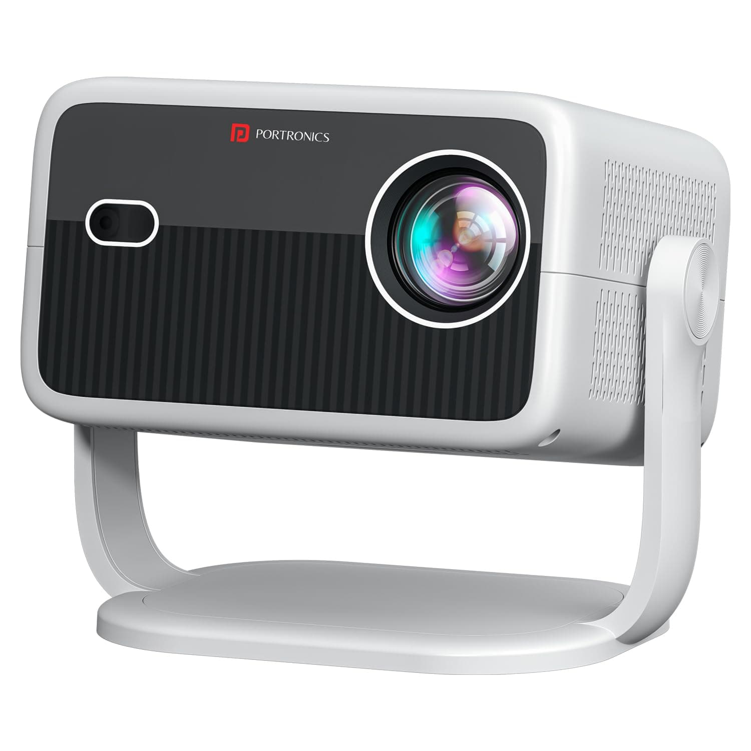 Portronics Beem 560 Smart Android Projector, HD 1080P Native,Angle Adjustable, Whale TV,in-Built Apps, Auto Focus & Keystone,Screen Mirroring,5300 Lumens,3W Speaker,HDMI in,USB in,BT(Netflix Certifed)