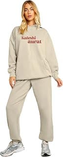Besick Kaleshi Aurat Printed Winter Wear Cotton Oversized Drop Shoulder Hooded Neck Hoodie for Women