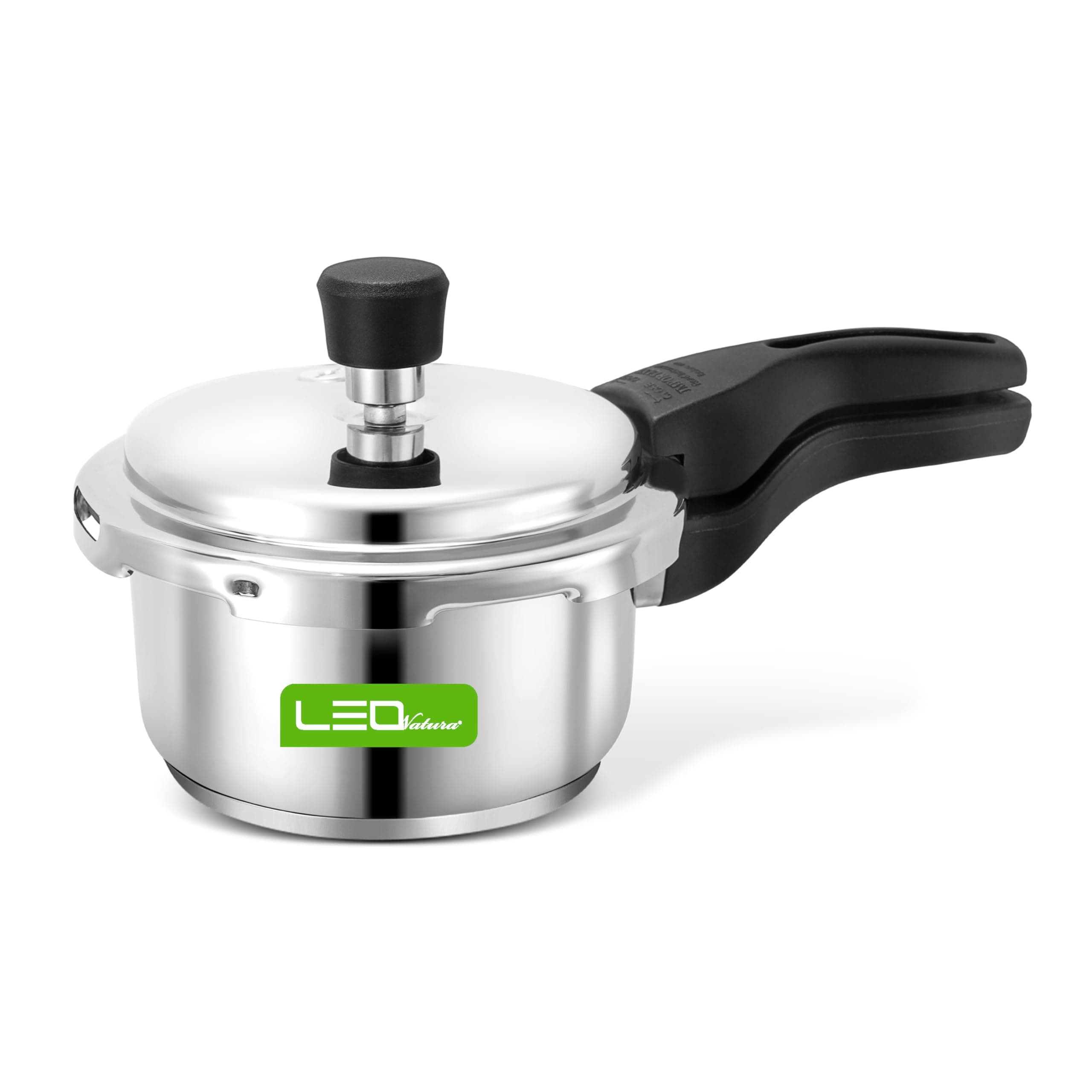 Leo Natura 1.5 Litres Pressure Cooker | Outer Lid | Stainless Steel | Induction & Gas Stove Compatible | ISI Certified | 5 Years Manufacturer's Warranty