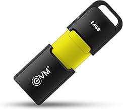EVM EnX 64GB USB 3.2 Gen 1 Flash Drive | Exceptional 120MB/s Read| Sturdy Premium Metal Body | Convenient Integrated Key Loop | Laptop Desktop Smart TV Car Stereo | 10 Years Warranty (ENX/64GB)