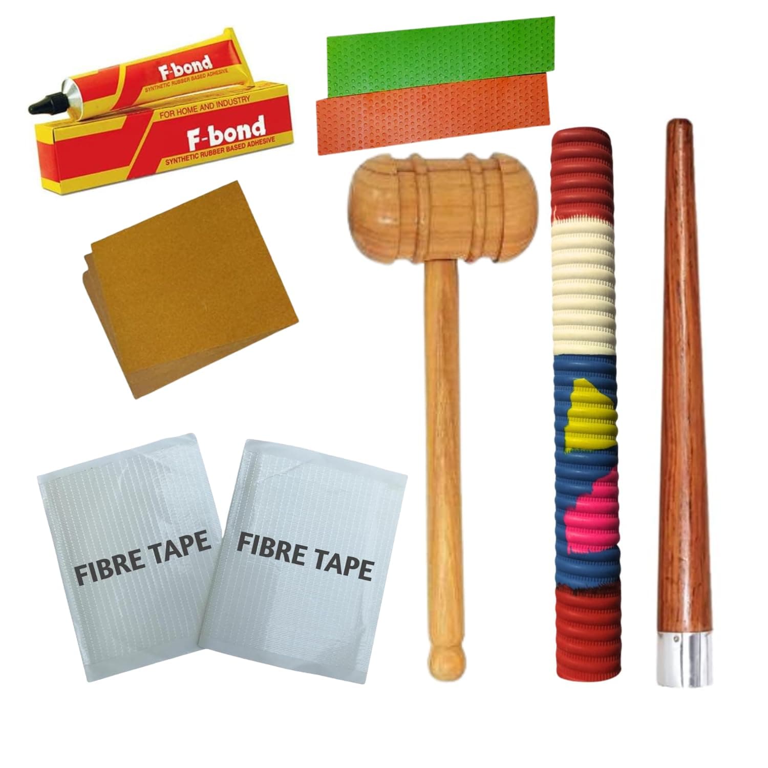 Cricket Bat Repair Kit Combo with Wooden Knocking Mallet