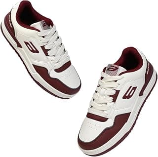 Bond Street Men's White Casual Sneakers | PU Upper Lace-Up Shoes for Men | Lightweight Footwear | Stylish & Comfortable Sneakers with Durable PVC Sole