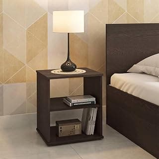 Urban Ladder Wren Engineered Wood Bedside Table | Sofa Side Accent for Bedroom | Dark Wenge Finish