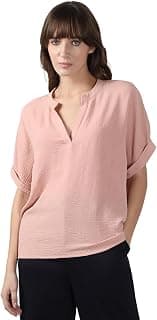 VERO MODA Women's Solid Regular Fit T-Shirt