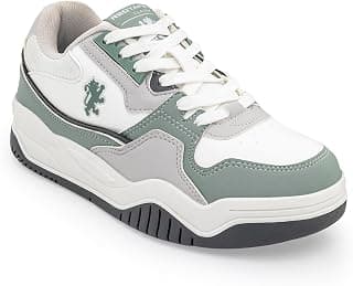 Red Tape Women's Sneakers Green Pu Round Toe Lace-Up Easy Movement, 4 UK