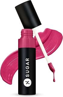 SUGAR Cosmetics Partner In Shine Transferproof Glossy Lipstick | Lasts upto 24hrs | Transferproof & Smudgeproof - 3ml - 08 Pink Pinot