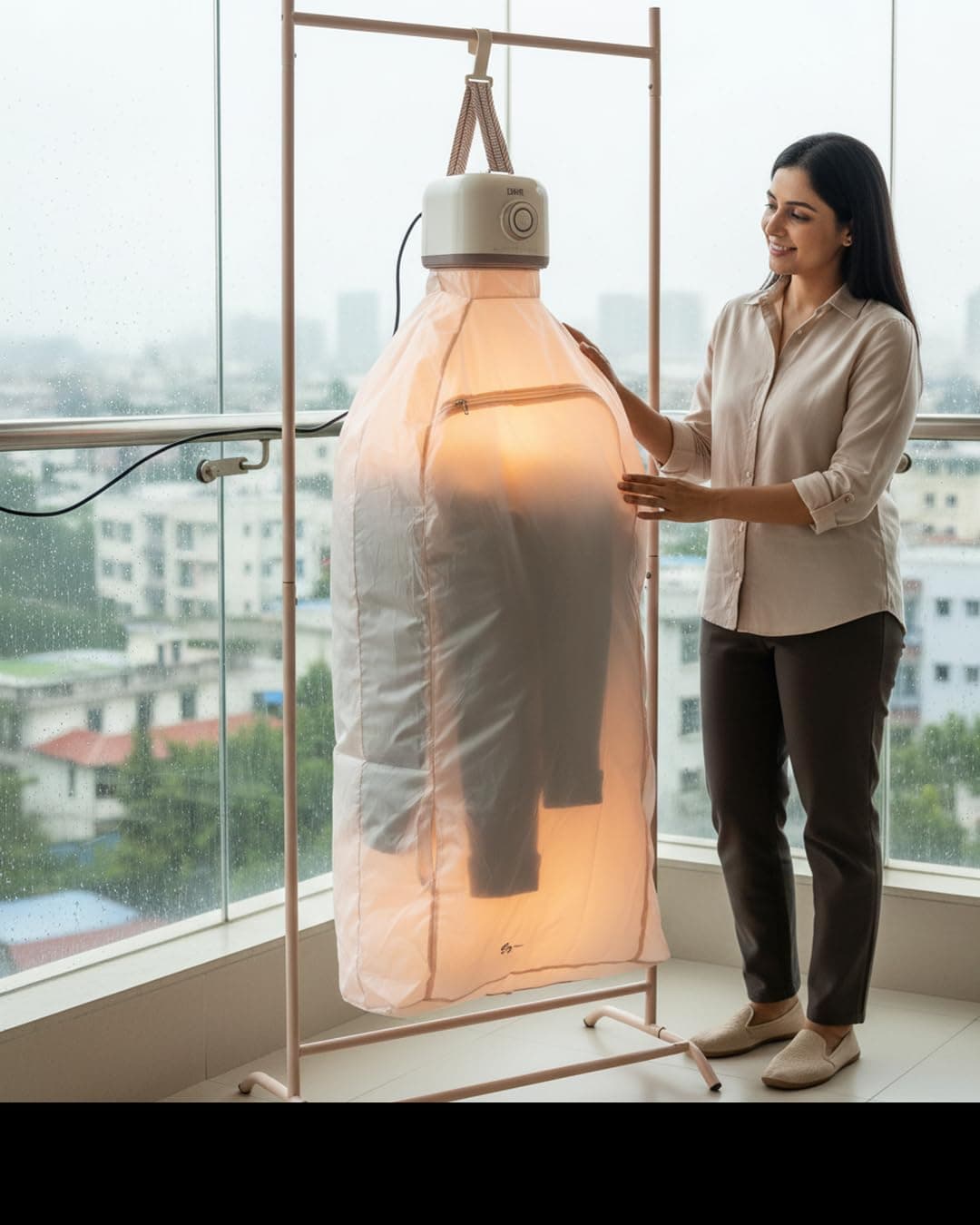 DMR-KW-06 Foldable Electric Cloth Dryer suitable for 6-7 cloths (such as Under Garments, Jeans, T shirts, Towels) - Hot Air drying with constant heating (Comes with 1 year free spare supply warranty)