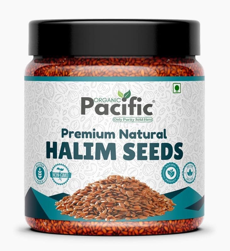 ORGANICPACIFIC Halim Seeds 500g | Garden Cress, Aliv & Asaliya Seeds For Eating | Raw & Natural Iron Rich Superfood for Hair Growth, Immunity & Postpartum | Hygienically Packed