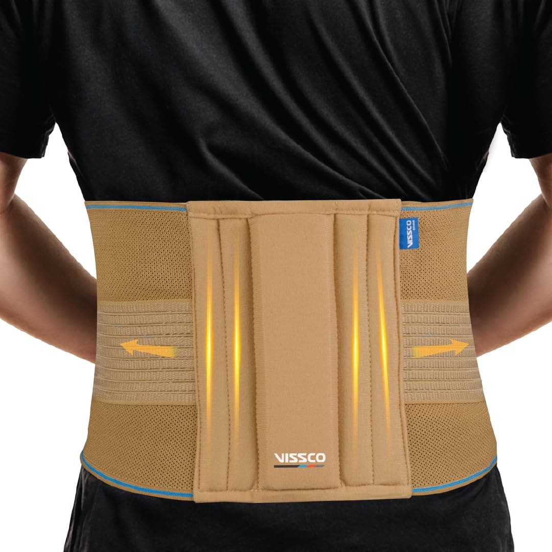 Vissco Sacro Lumbar Belt (Mild Support), Back Support for the Lumbar Spine, Pain Solution for Back and Abdomen - XX-Large (Beige)