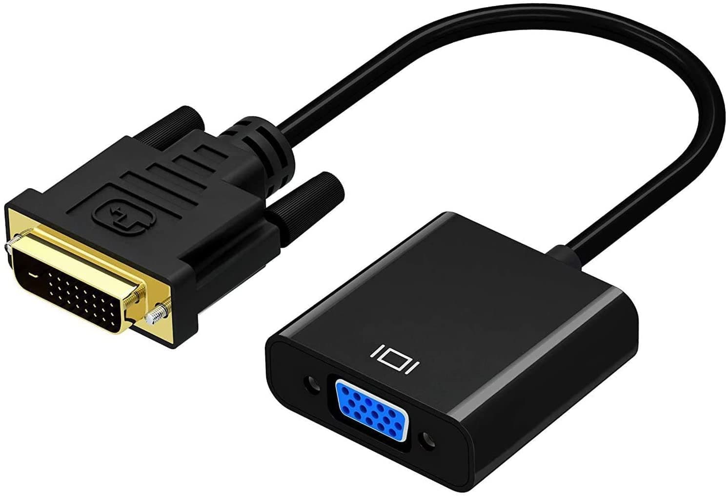 Tobo DVI to VGA Adapter,1080p Active DVI-D to VGA Adapter Converter 24+1 Male to Female Adapter-TD-225TC.