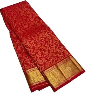 Fratona Women's Kanjivaram Soft Silk Banarasi Saree With BlouePiece