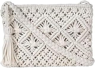 Alamcraft Women's Handmade Macrame Crossbody Sling Bag Tote Bags Beautiful & Fancy Ladies Purse For Girls Women's Mobile Pouch Friends Gifts Birthday Marriage Party and Events,1- Piece