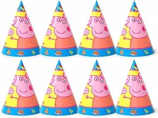 Wanna Party Peppa Pig Theme Party Hats - 8pc