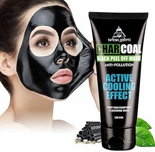 UrbanGabru Charcoal Black Peel Off Mask for Men & Women | Removes Blackheads and Whiteheads | Active Cooling Effect | Deep Skin Purifying Cleansing (60 gm)