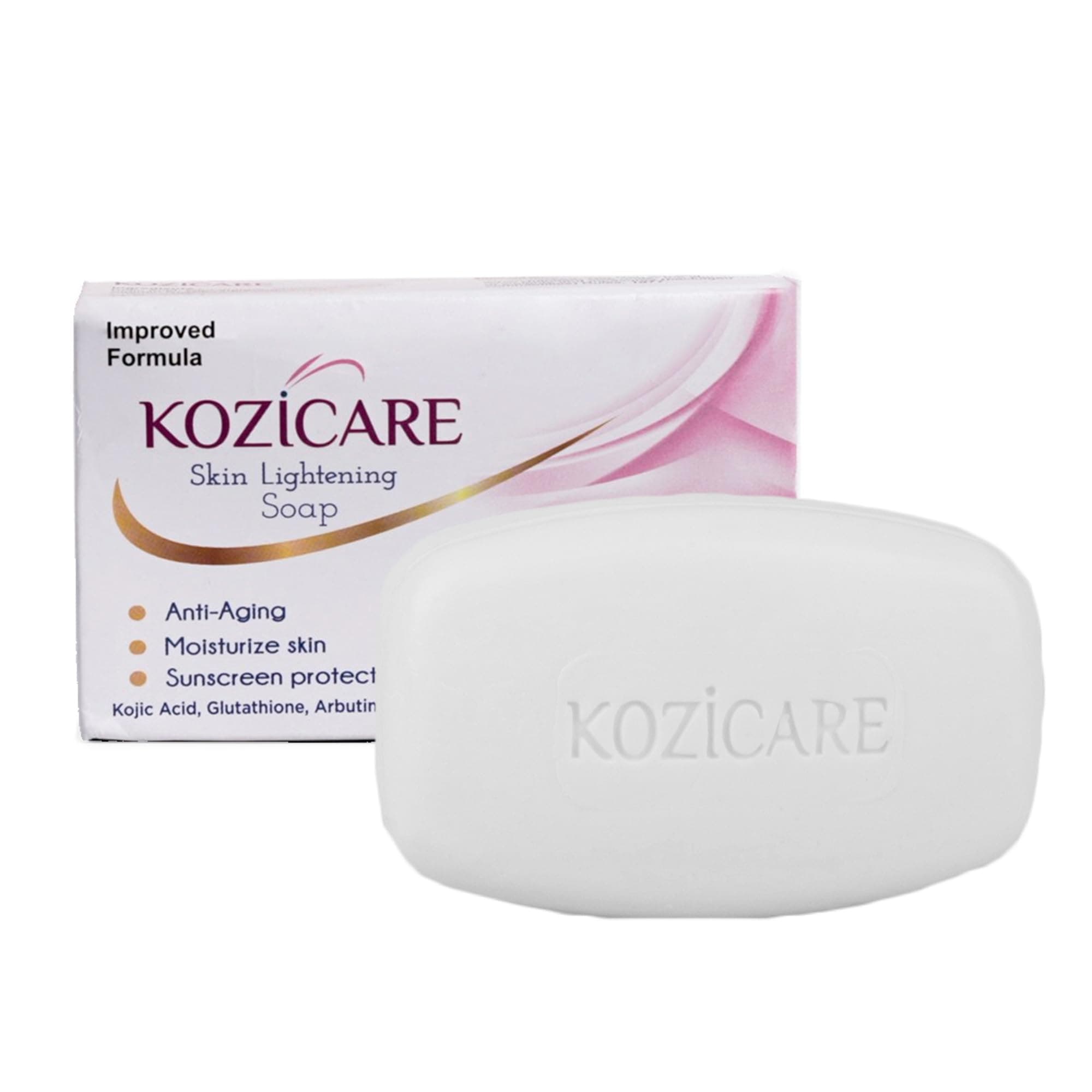 Kozicare Kojic Acid Soap & Glutathione Soap | Bathing | Bath for Men & Women | for Bath | Moisturize Skin | Fades Dark Spots | Gentle Exfoliation - 75Gm
