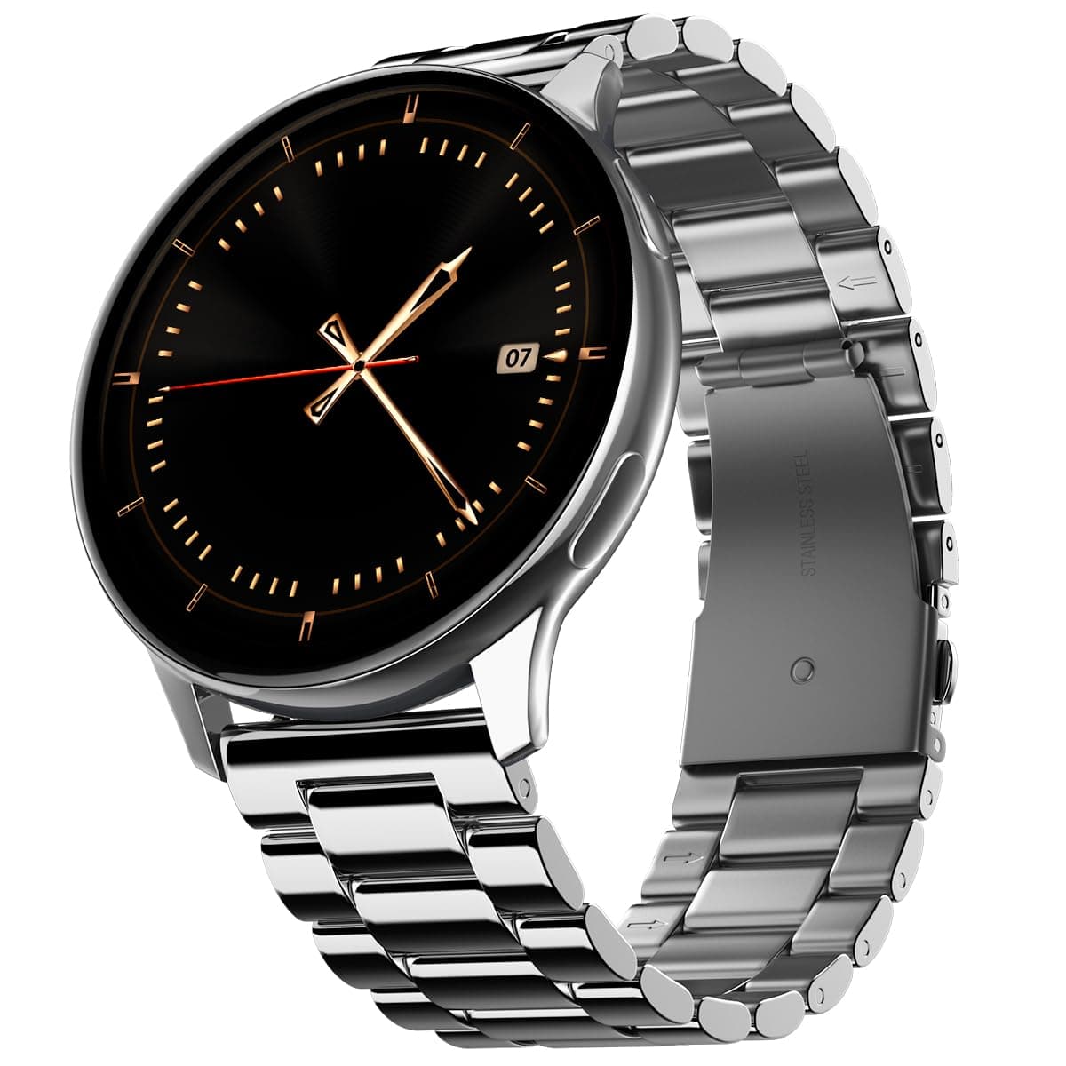 Noise Vortex Plus 1.46” AMOLED Display, AoD BT Calling, Sleek Metal Finish, 7 Days Battery Life, All New OS and with 100+ Watch Faces & Health Suite (Metal Silver)