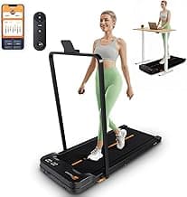 Flexnest Flexpad EZ Pro 2 in 1 Walking Pad Treadmill for Home Use, 1–10 km/h, Foldable Rail, 9% Incline, LED Display, Shock Absorption, 100kg Capacity for Home & Office Use - Black