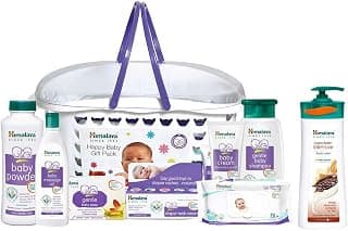 Himalaya Baby Gift Pack Basket,Pack of 1 Set,White & Himalaya Herbals Cocoa Butter Intensive Body Lotion, 400ml