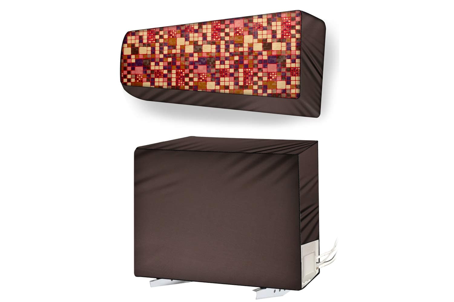 Stylista ac Cover Set of Indoor and Outdoor Unit for 1.5 ton Packed Pattern Pink