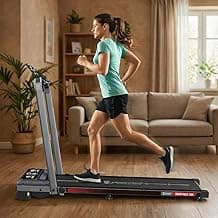Cockatoo Smart-Walk 2AH Slimmest Walking Pad for Home with Handle 2HP-3.5HP Peak, Under Desk Treadmill for Home Use, 3 Level Manual Incline 6 Automatic Program, Max User Weight 110Kg