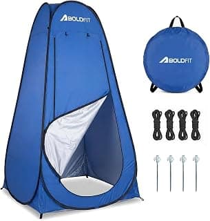 Boldfit Instant Pop-Up Privacy Tent for Camping & Travel, Waterproof Portable Changing Room, Shower & Toilet Tent with UV Protection, Foldable Outdoor Shelter for Beach, Hiking & Camping Use