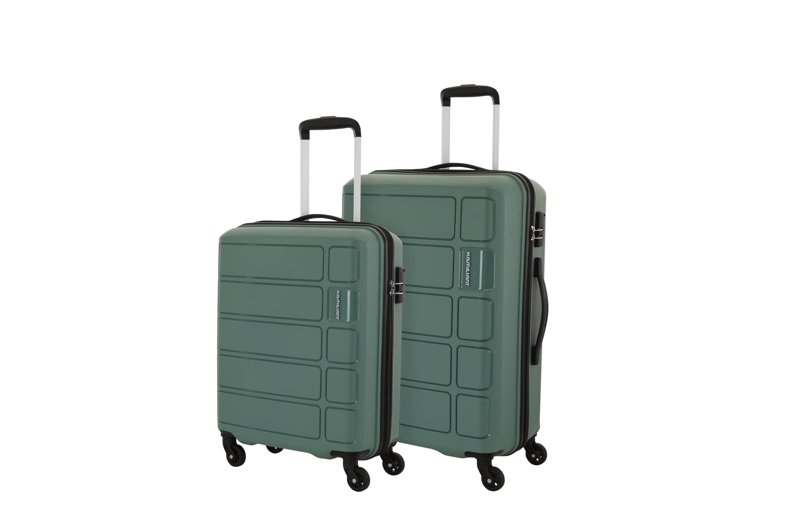Kamiliant American Tourister Harrier|Trolley Bag Set of 2 (55+68 cms) for Travel| Hard Case Polypropylene (PP) Suitcase|360° 4-Wheel Spinner Luggage Trolley|Combination Lock|Slate Grey