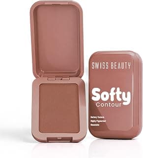 SWISS BEAUTY Softy Contour | Buttery Texture | Blendable | Highly Pigmented | Long-Lasting | Travel-Friendly | 7g, Shade- 1. Chocolate