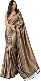 Generic SOURISH SAREE HOUSE Tissue Matha Saree with Blouse, Traditional Indian Ethnic Wear