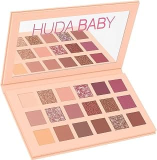 18-Shade Eyeshadow Palette, Nude Pink, Matte and Glitter