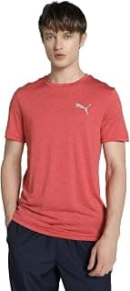 PUMA Men's Polyester Solid Slim Fit T-Shirt for Cricket and Gym | Teams Cricket Heather Tee