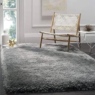 Handmade Shaggy Carpet for Living Room Rug for Bedroom Floor and Carpet for Hall Fluffy Fur 2 Inch Pile Rectangular Big Size (10x12feet-300x360cm, Colour- Dark Grey04)