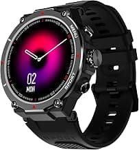 Noise Force Rugged & Sporty 1.32" Bluetooth Calling Smart Watch, 550 NITS, 7 Days Battery, AI Voice Assistance, Smart Watch for Men (Jet Black)