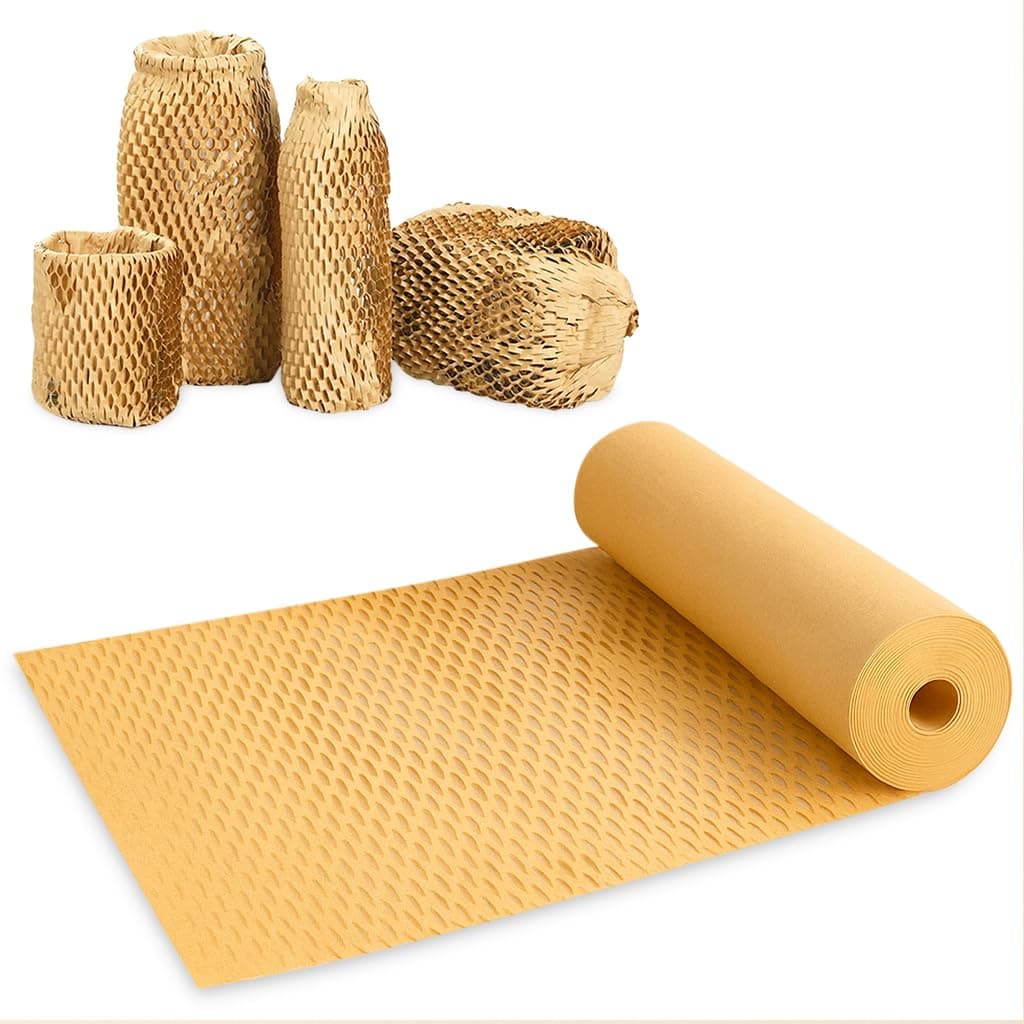 Honeycomb Paper Roll, 15 Inch 10 Meter Packaging Roll, Protective Packaging Roll, Wrapping fragile items, lightweight, & Recyclable